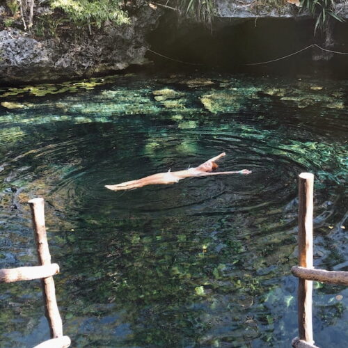 Swimming in a cenote